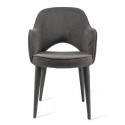 pols potten cosy chaise fauteuil de table rembourre tissu gris