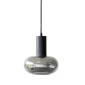 hubsch suspension contemporaine ronde verre miroir metal noir