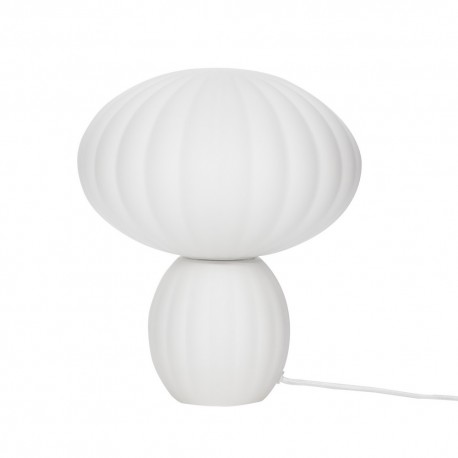 hubsch lampe de table champignon style retro verre blanc 991107
