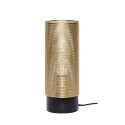 lampe de table tube metal dore perfore hubsch 991111