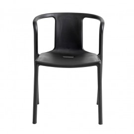Chaise de table design avec accoudoirs Muubs Keiko noir