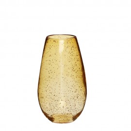 vase verre bulles ambre hubsch 281101