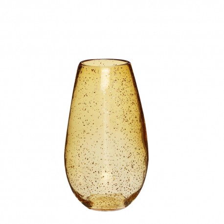 vase verre bulles ambre hubsch 281101