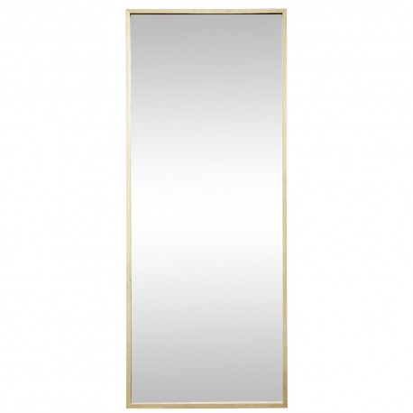 tres grand miroir mural rectangulaire cadre bois clair hubsch 889042