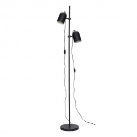 lampadaire design liseuse metal noir 2 lampes hubsch 990802