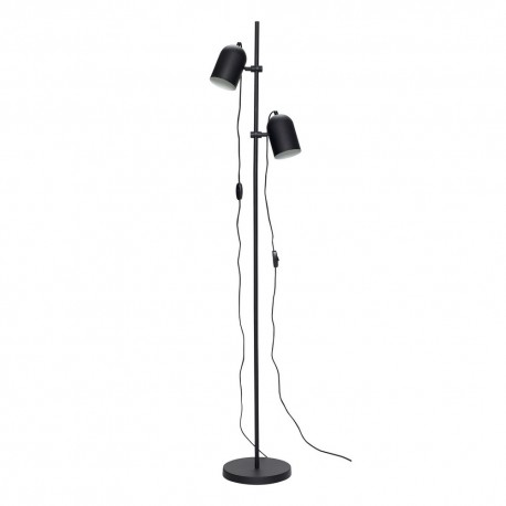 lampadaire design liseuse metal noir 2 lampes hubsch 990802