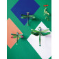 decoration murale libellules vertes studio roof set de 3