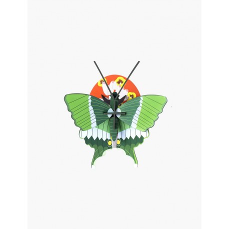 decoration murale insecte papillon machaon vert studio roof