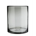 Vase droit cylindre verre Madam Stoltz gris