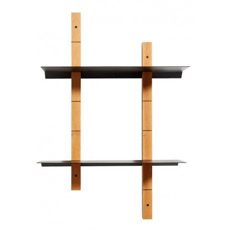 muubs oaks module etagere murale chene metal noir