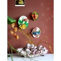 decoration murale en carton style vintage poissons studio roof set de 3