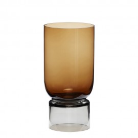 vase chic verre fume ambre hubach