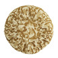 Coussin rond coton plissé imprimé Madam Stoltz marron Coussin rond coton plissé imprimé Madam Stoltz marron