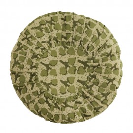 coussin rond coton imprime plisse vert madam stoltz