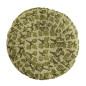 coussin rond coton imprime plisse vert madam stoltz coussin rond coton imprime plisse vert madam stoltz
