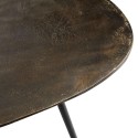 Table basse forme organique métal laiton antique Muubs Hitch