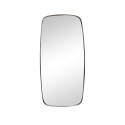 miroir mural rectangulaire cadre arrondi metal argent hubsch