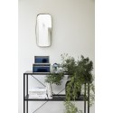 miroir mural rectangulaire cadre arrondi metal argent hubsch
