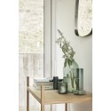 miroir mural rectangulaire cadre arrondi metal argent hubsch