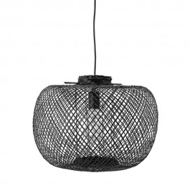 Suspension bambou tressé Bloomingville noir