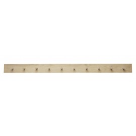 hubsch grand portemanteau mural long bois clair 10 pateres