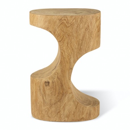 pols potten double arch tabouret bout de canapé bois sculpte