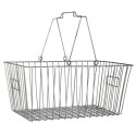 panier de course rangement vintage fil metallique gris ib laursen