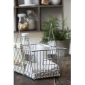 panier de course rangement vintage fil metallique gris ib laursen