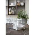 panier de course rangement vintage fil metallique gris ib laursen