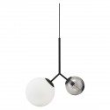 Suspension double globes verre métal House Doctor Twice noir