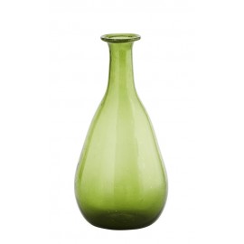 Madam Stoltz grüne Flaschenvase aus recyceltem Glas