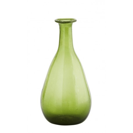 madam stoltz vase bouteille verre recycle vert