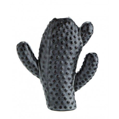 madam stoltz vase cactus gres gris noir