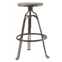 tabouret a vis vintage bois metal patine ib laursen