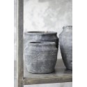 cache pot vintage vieilli beton noir ib laursen athens