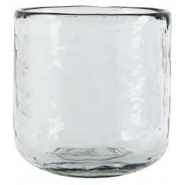 Kleiner transparenter Übertopf aus dickem Glas von IB Laursen