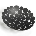 corbeille a fruits ronde metal noir ajoure zeller