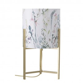 Lampe de table imprimé fleuri métal Bloomingville Gold