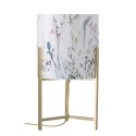 bloomingville gold lampe de table abat jour fleuri metal dore