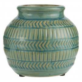 petit vase boule ceramique style campagne vert ib laursen