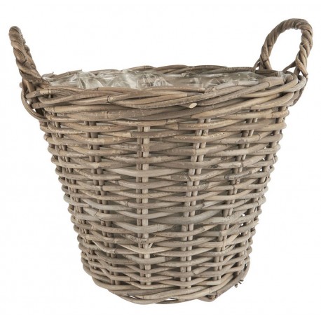 panier cache pot en rotin tresse plastifie ib laursen