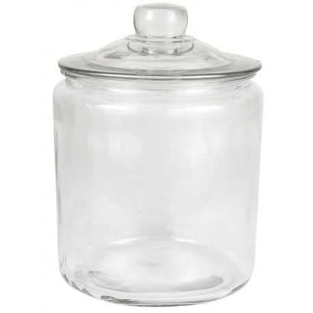 Grand bocal ancien couvercle verre IB Laursen 4 litres