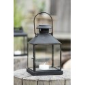 lanterne carree style campagne rustique metal noir verre