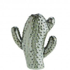 Kleine Madam Stoltz Kaktusvase aus grünem Steinzeug