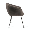 pols potten buddy fauteuil de table confortable rembourre textile gris