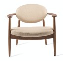 pols potten roundy fauteuil bas lounge retro bois textile beige