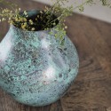 house doctor kojo petit vase metal patine turquoise