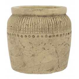 Cache-pot ancien terre cuite IB Laursen Luxor beige