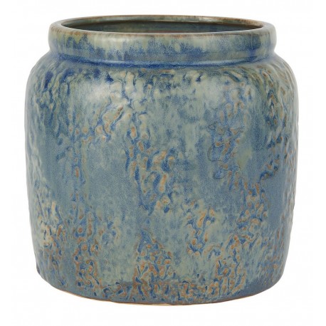 ib laursen cache pot ancien ceramique patine bleu d 15 cm