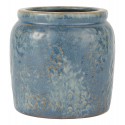 cache pot style ancien ceramique patine bleu ib laursen d 11 cm
